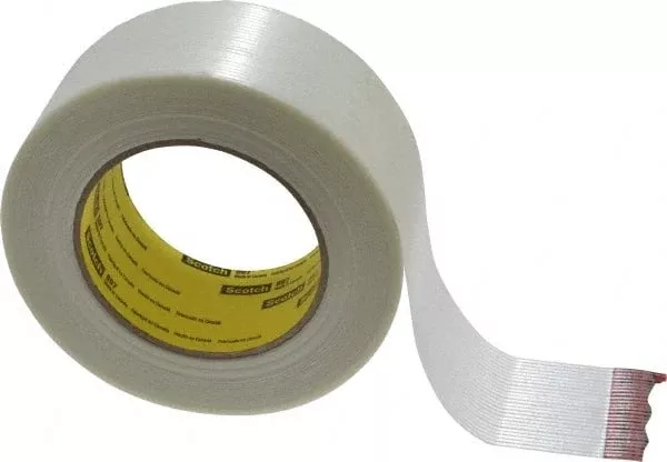 3M Packing Tape: 2" Wide, Clear, Rubber Adhesive