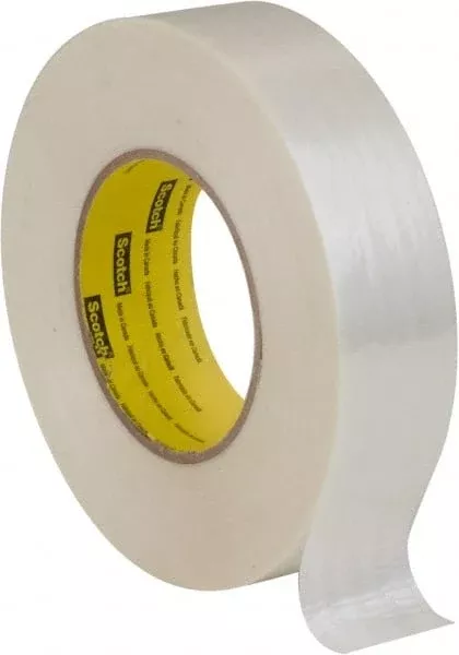 3M Packing Tape: 4" Wide, Clear, Rubber Adhesive