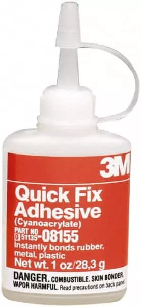 3M Quick Fix Adhesive Glue: 1 oz Bottle, Clear