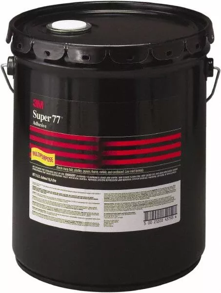 3M Spray Adhesive: 32.9 lb Pail, Translucent
