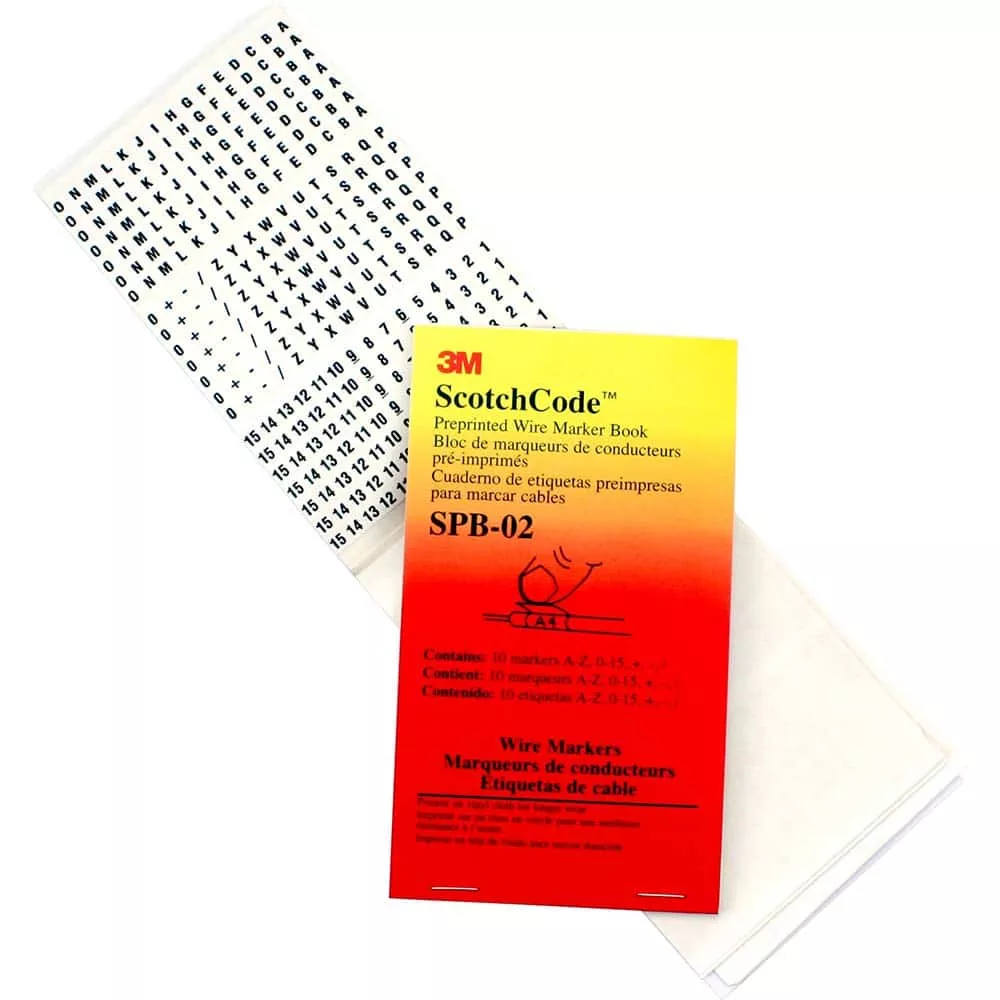 3M Wire Marker Books & Pens; Wire Marker Type: Book ; Book Type: Alphanumeric ; Marker Material: Vinyl Cloth ; Background Color: White
