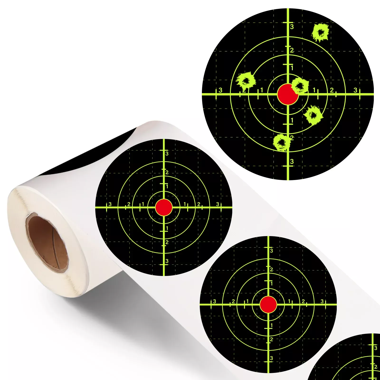 6 Inch Splatter Target Stickers - 100 Pack