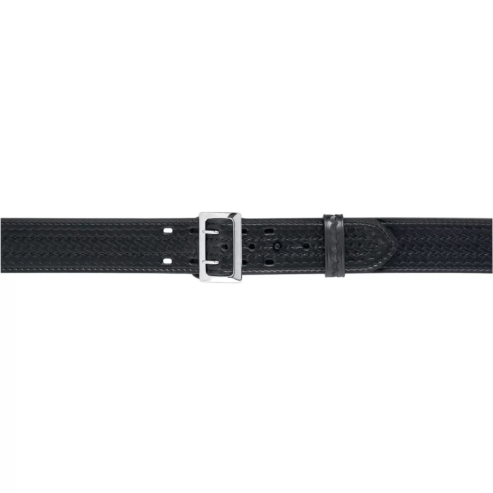 87 - Sam Browne Buckled Duty Belt, 2.25" (58mm) up to 45" Length Brass Buckle