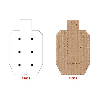 Action Target 2 Sided Modified IPSC/USPSA Cardboard Torso Target - Squares