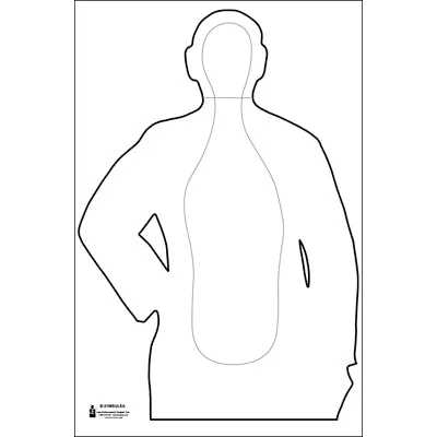 Action Target B-21E Outline Target