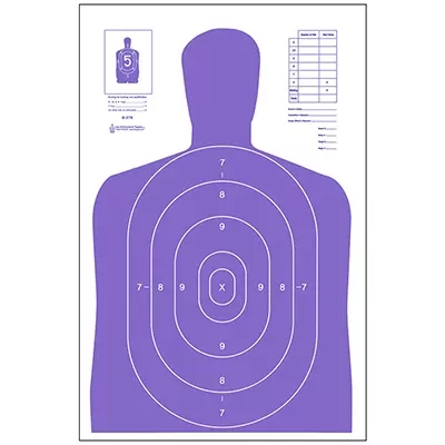 Action Target B-27E High Visibility Target (Fluorescent Purple)