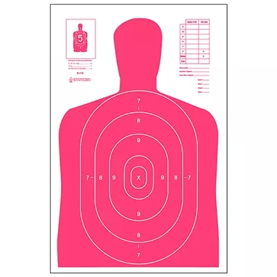 Action Target B-27E High Visibility Target (Fluorescent Red)