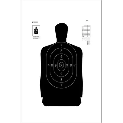 Action Target B-34 Qualification Target (Black) 100 Pack