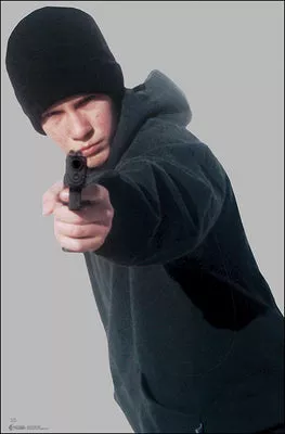Action Target Boy Running w/ Gun Split Second Target