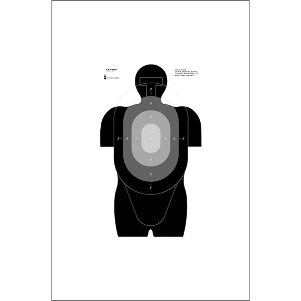 Action Target Caudle Standard Center Mass Reduced Scoring Target