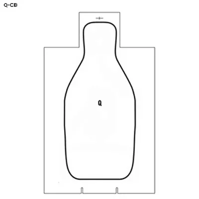 Action Target Die Cut Q Cardboard Target