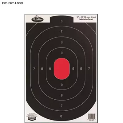 Action Target Dirty Bird Silhouette Splatter Target (100 Pack)
