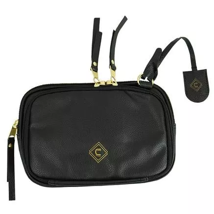 Allen 90-91 Girls With Guns Tomboy Clutch 10" Long Black PU Leather