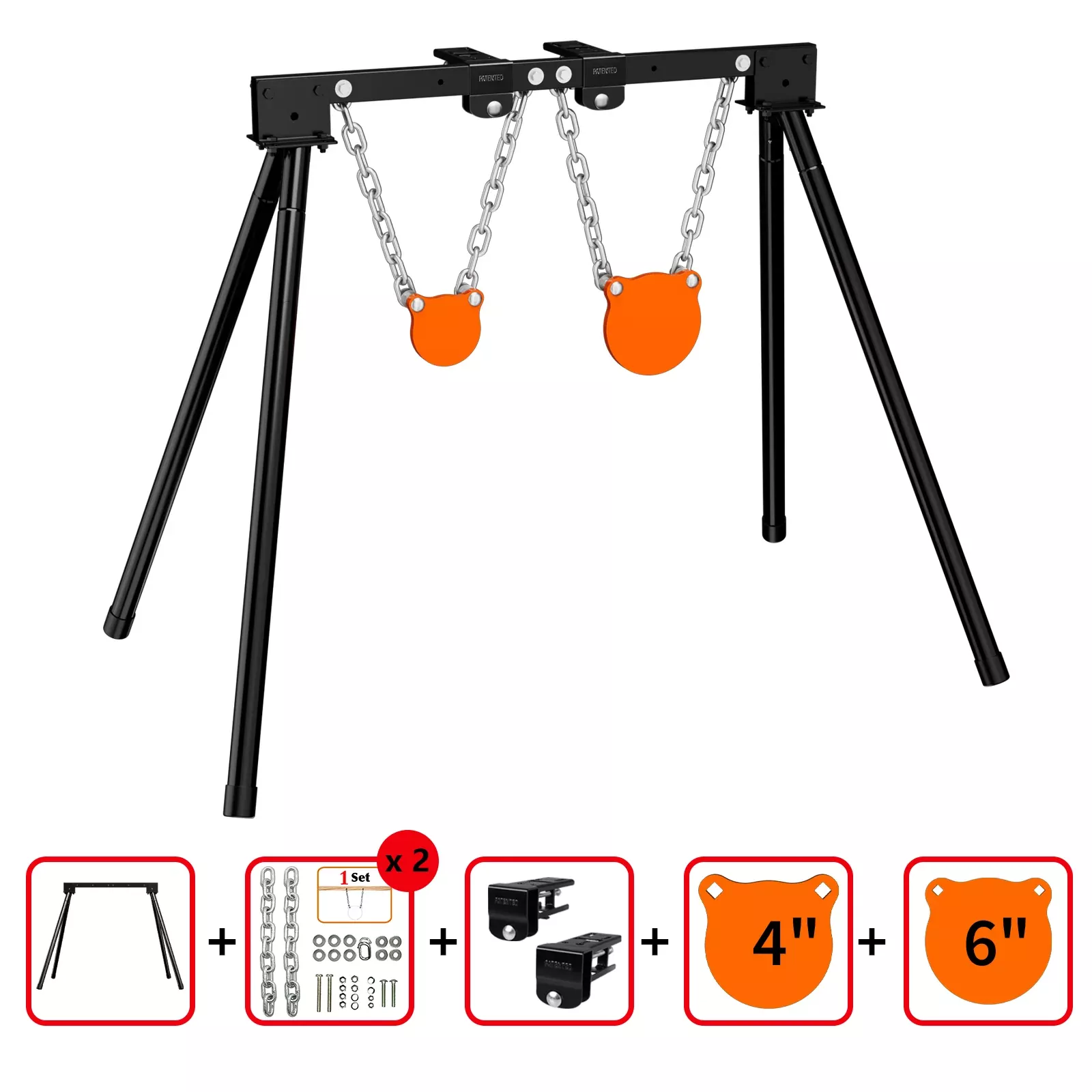B001 Expandable Stand + Mounting Kit + 4", 6" Gong