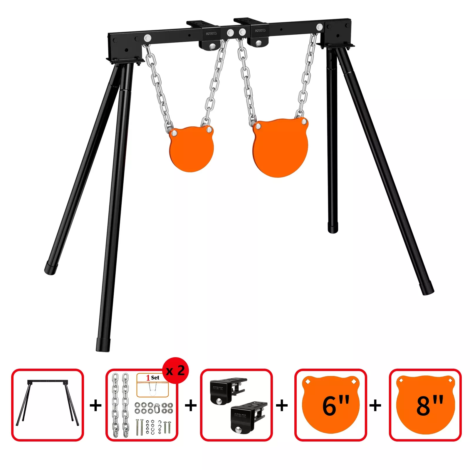 B001 Expandable Stand + Mounting Kit + 6", 8" Gong