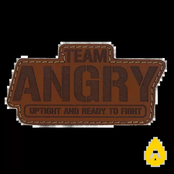 Bald Bros Limited Edition Team Angry Leather Patch