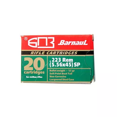 Barnaul .223 Rem 55gr Soft Point Box 20