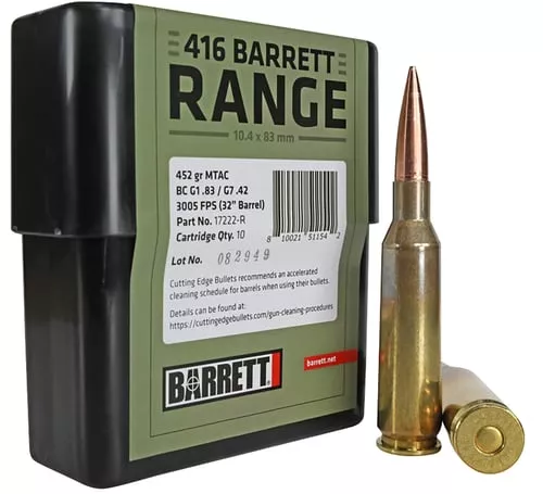 BARRETT .416B RANGE 452GR MTAC 10/80