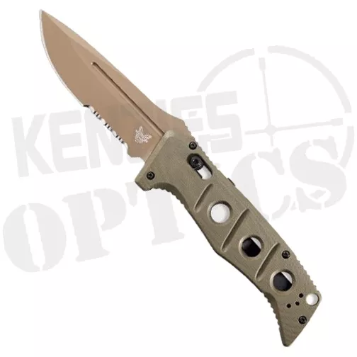 Benchmade 2750SFE-2 Sibert Adamas S/E Partially Serrated Automatic Knife Olive Drab – Flat Earth