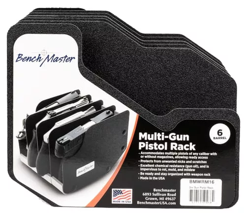 BenchMaster BMWRM16 WeaponRacKydex Holds 6 Handguns