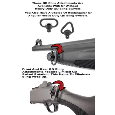 Beretta 1301 Tactical QD Front Sling Attachment - Angular Swivel