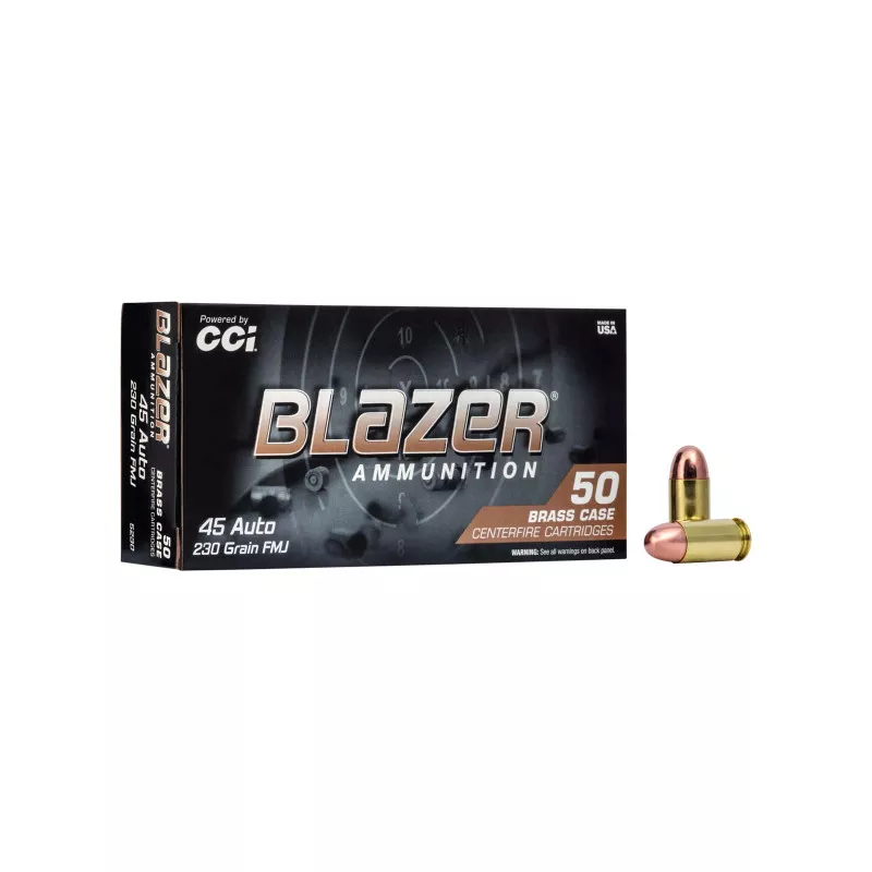 Blazer Brass .45 Auto 230gr. FMJ Ammunition 50-Box