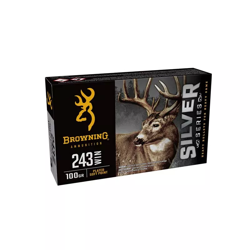 Browning Silver .243 WIN 100gr Plated Soft Point - 20 Rounds