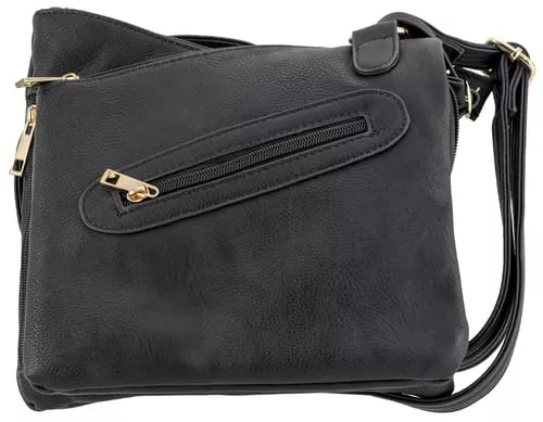 Bulldog Cross Body Style Conceal Carry Purse W/ Holster Small Black