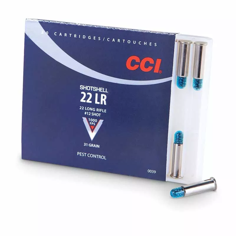 CCI 0039 .22LR Shotshell Ammunition #12 31gr- 20 Rounds
