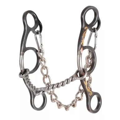 CLASSIC EQUINE Twisted Wire Snaffle Short Shank Barrel Bit (BBIT3SSG21SS)