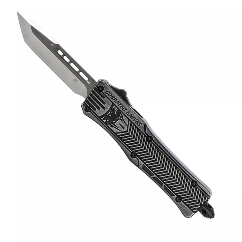 CobraTec Small CTK-1 Tanto Automatic Knife - Stonewashed