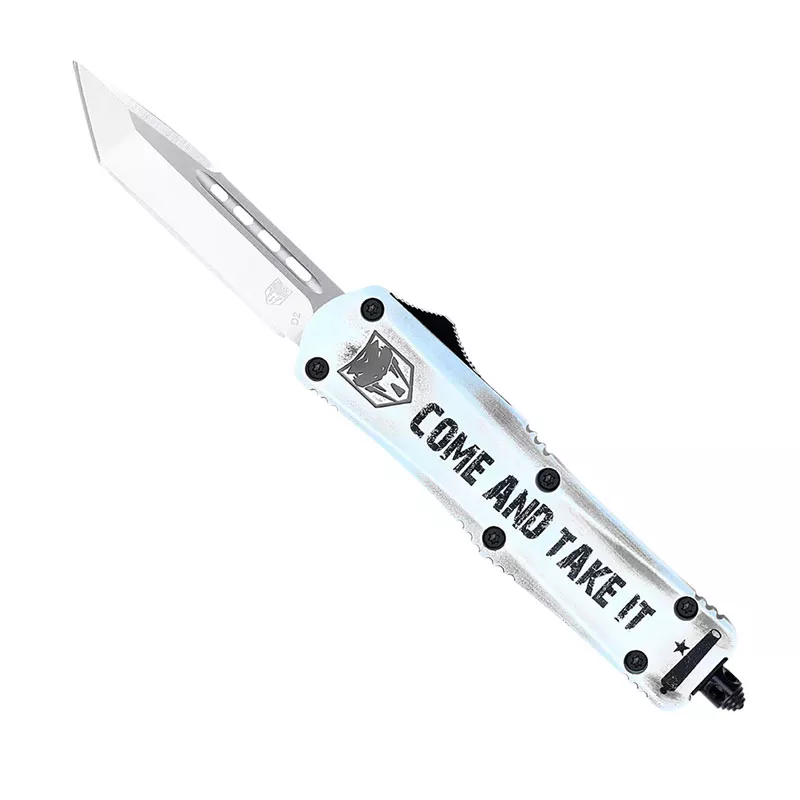 CobraTec Small FS-3 Drop Point Automatic OTF Knife - Come and Take It