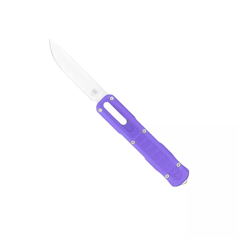 CobraTec Small Raptor Drop Point OTF Automatic Knife - Purple