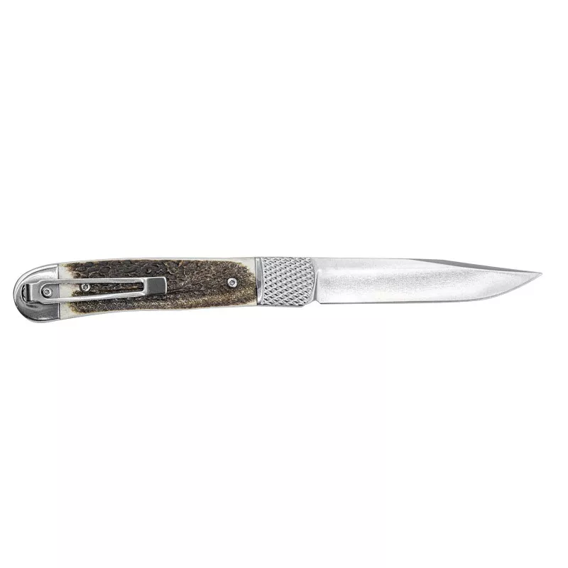 CobraTec Trapper Hidden Release Automatic Knife — Stag