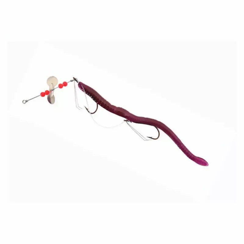 Creme Scoundrel 6 Rigged Worm with Weedless Hook"