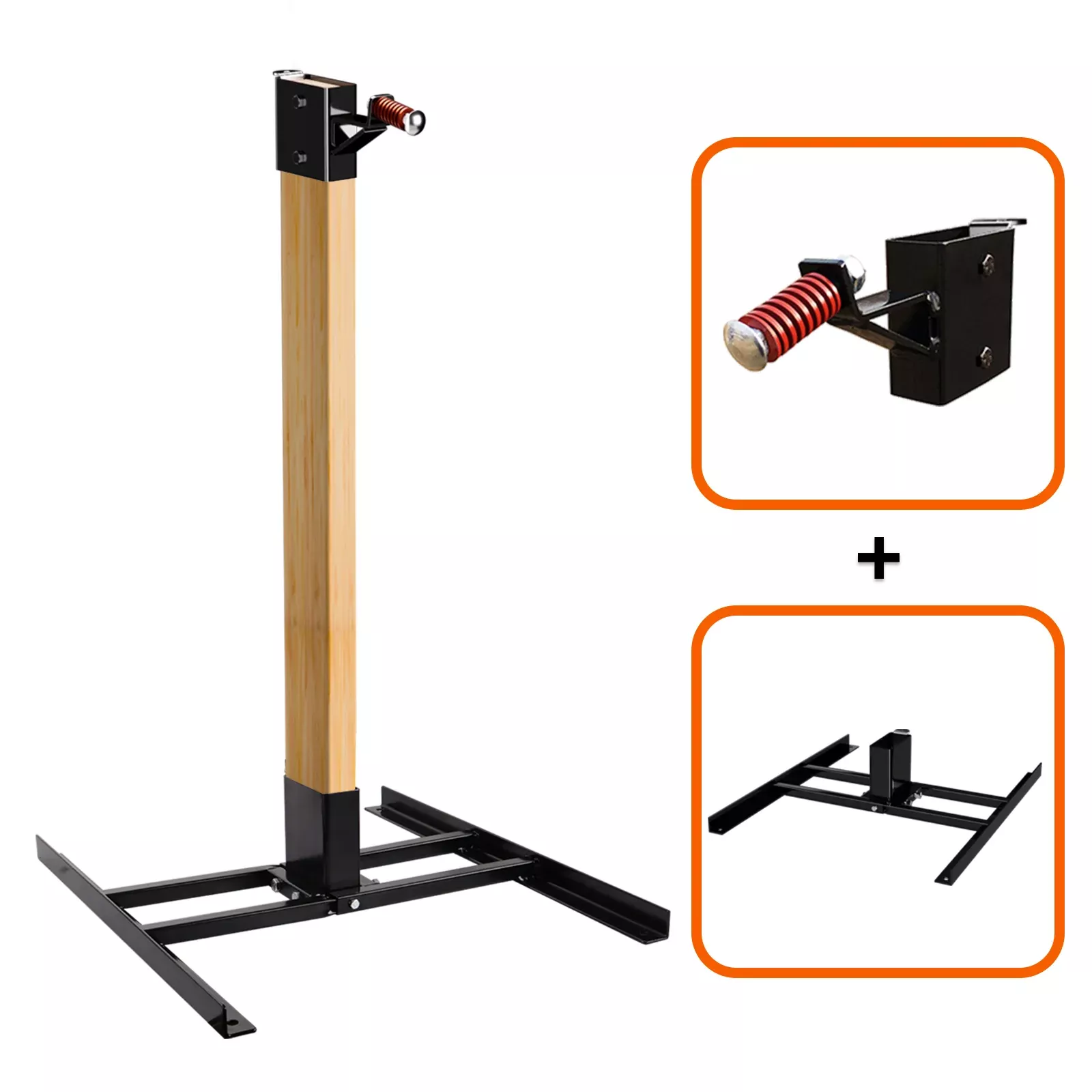 Double T-Shaped Base Stand + 2X4 Target Hanger