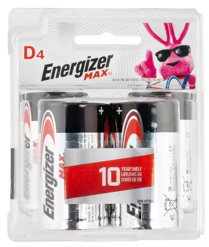 ENERGIZER MAX BATTERIES D 4-PACK