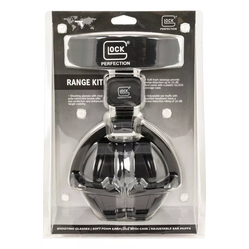 Glock Range Kit - Earmuffs, Glasses and Earplugs
