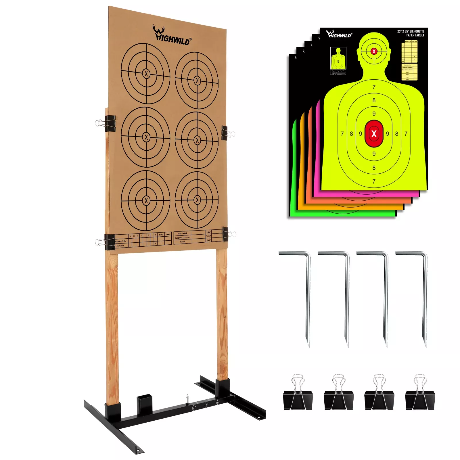 H Shape Adjustable Paper Target Stand Base - 1 PACK