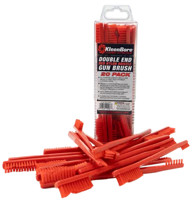 KleenBore Double End Red Nylon Utility Brush - 20 pack