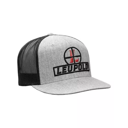 Leupold Reticle Flatbill Trucker Hat – Heather & Black