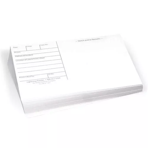 Lightning Powder Backing Cards, 5.5 x 8.5, White, Pack of 100