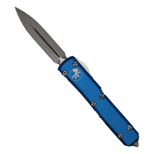 Microtech 122-10BL Ultratech D/E OTF Automatic Knife Blue – Stonewash