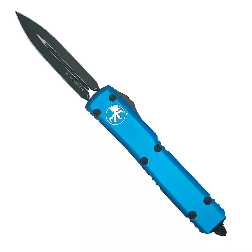 Microtech 122-1BL Ultratech D/E OTF Automatic Knife Blue – Black