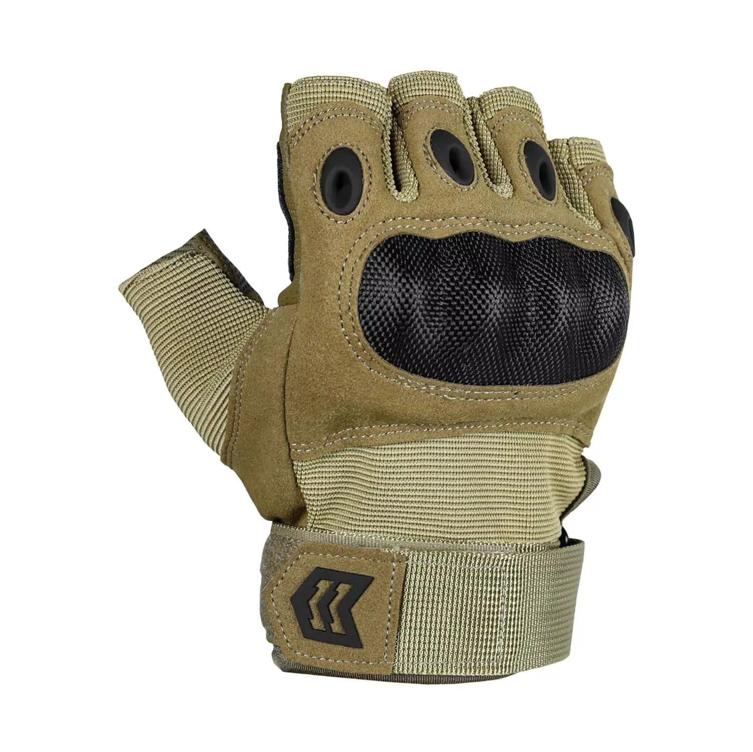 Mission Made Fingerless Hellfox Tactical Gloves | Coyote | GL1605
