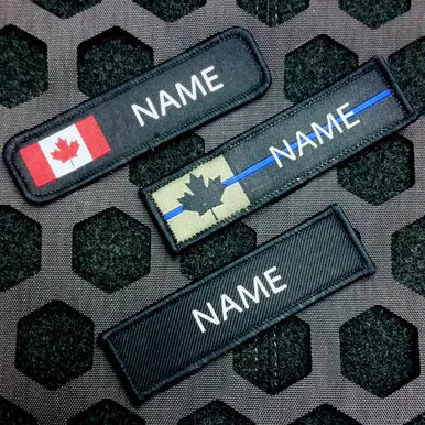 NEW VERSION DS Tactical Custom Vinyl Print Name Tape (hook/velcro backing)