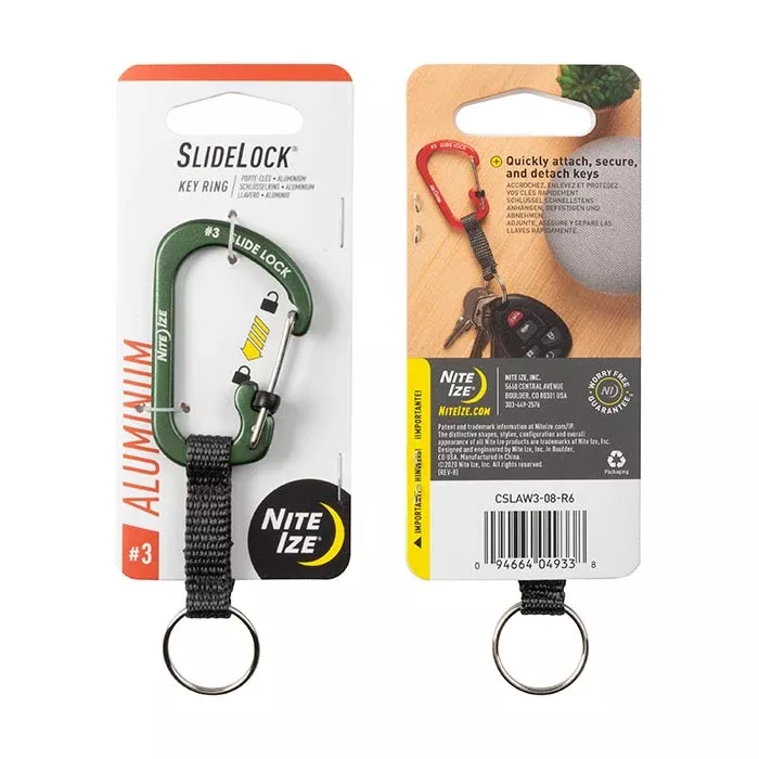 Nite-Ize SlideLock Key Ring - Aluminum