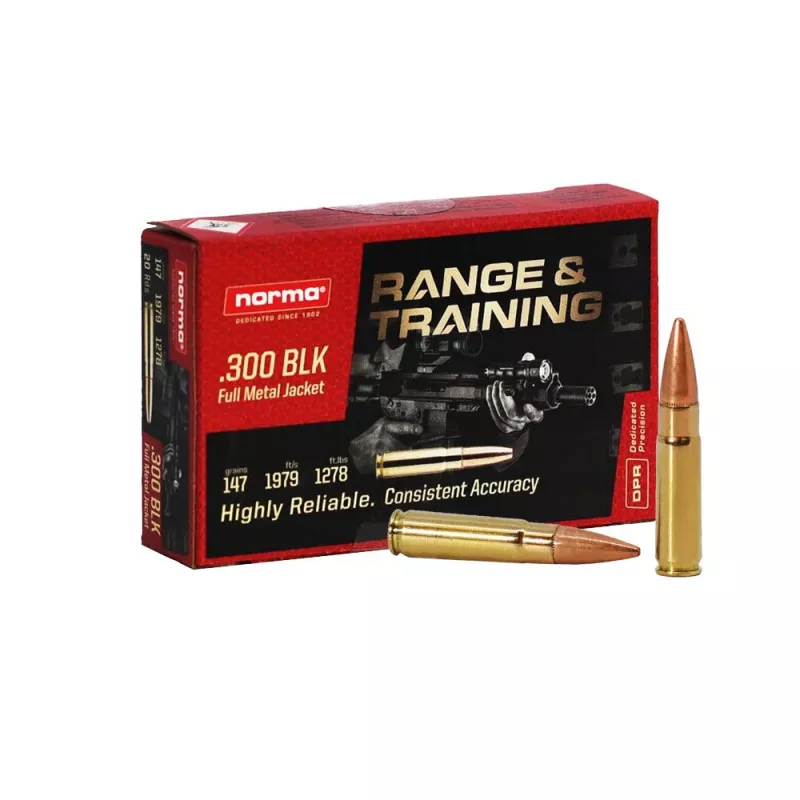Norma Range & Training.300 BLK 147gr FMJ - 20 Rounds