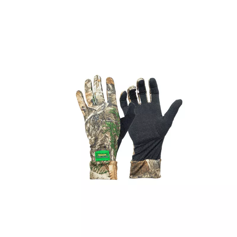 Primos Stretch-Fit Camo Gloves - Realtree Edge