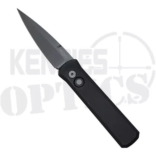 Pro-Tech Knives Godson Spear Point Automatic Knife Black – Black